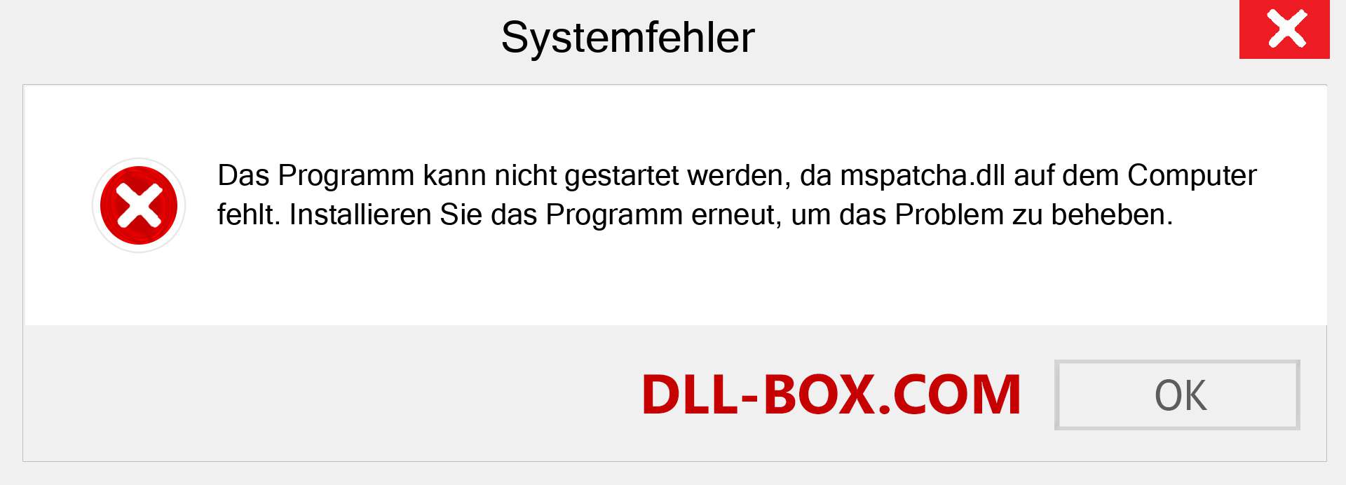 mspatcha.dll-Datei fehlt?. Download für Windows 7, 8, 10 - Fix mspatcha dll Missing Error unter Windows, Fotos, Bildern