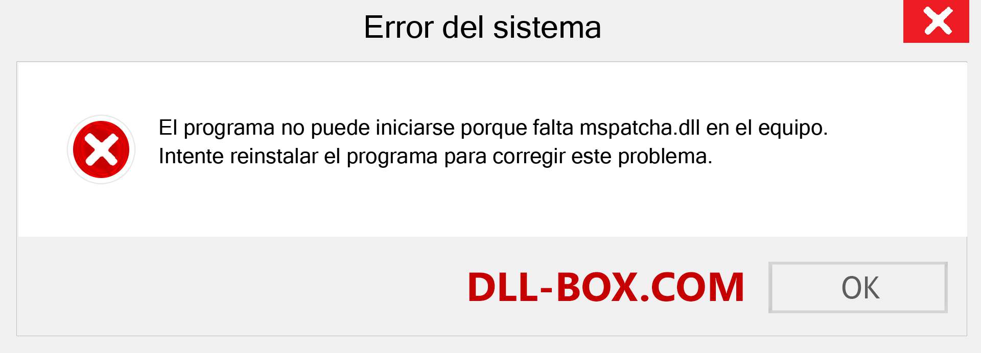 ¿Falta el archivo mspatcha.dll ?. Descargar para Windows 7, 8, 10 - Corregir mspatcha dll Missing Error en Windows, fotos, imágenes